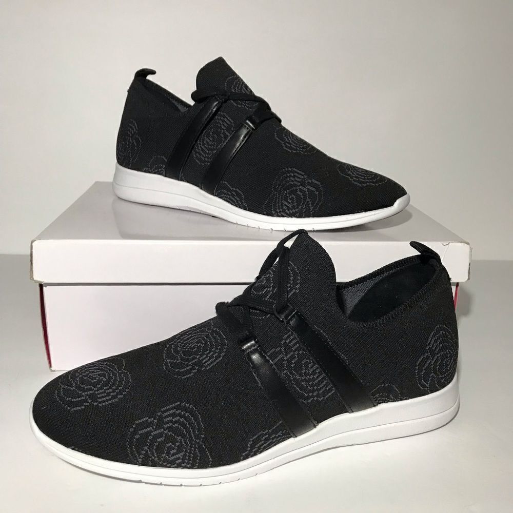 Isaac Mizrahi Live! Floral Stretch Fly Knit Sneaker